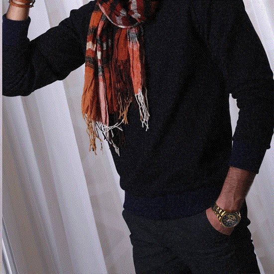 تصویر  پلیور دورس ساده Armani Jeans