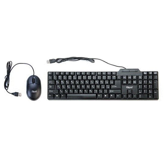 تصویر  کیبرد و موس Keyboard and Mouse ROYAL KM201
