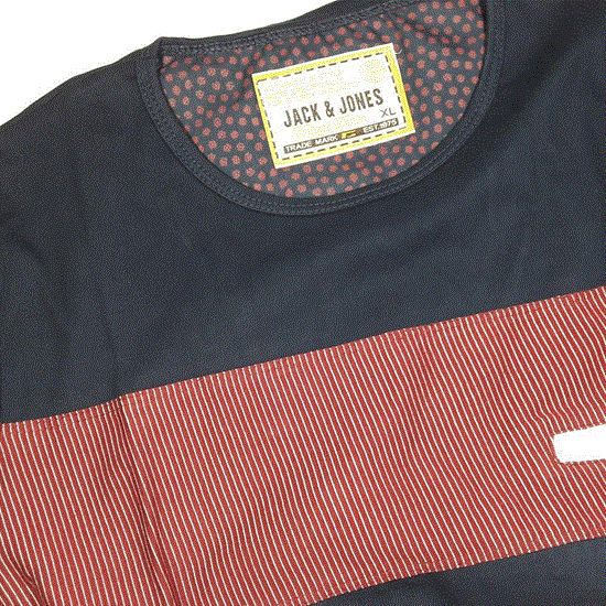 تصویر  تی شرت مردانه دو رنگ ( نخ پنبه.  پارچه ترک ) Jack & Jones