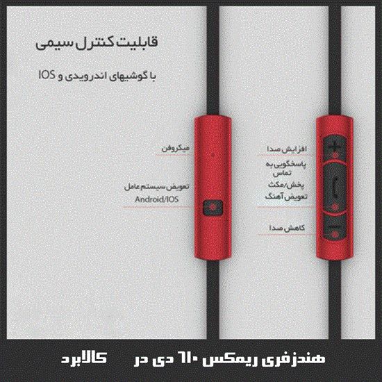تصویر  هندزفری ریمکس REMAX 610D