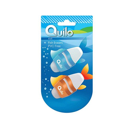 تصویر  پاک کن کوییلو آلمانی دو تایی طرح ماهی Quilo fish