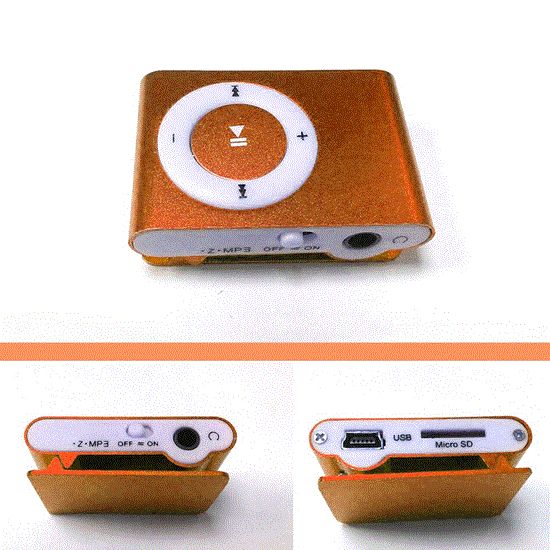 تصویر  پخش کننده موسیقی رنگ آبی mp3player رم خور طرح اپل