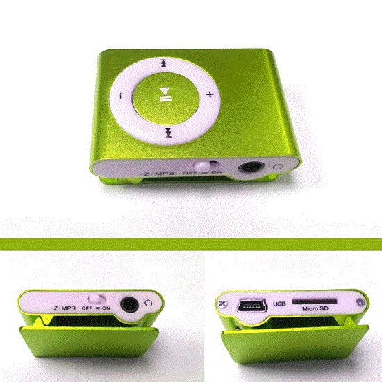 تصویر  پخش کننده موسیقی رنگ آبی mp3player رم خور طرح اپل