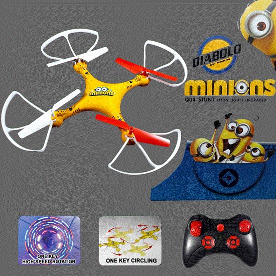 تصویر  کواد کوپتر 4 پره مدل مینیون Flying quad coopter