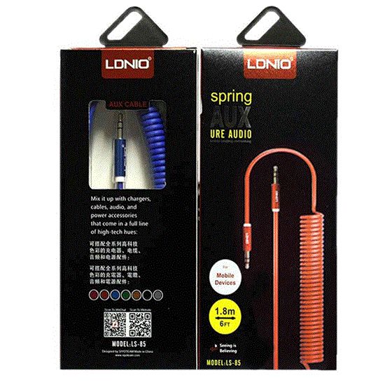 تصویر  کابل AUX فنری الدینیو مدل LS-85 طول1.5MM