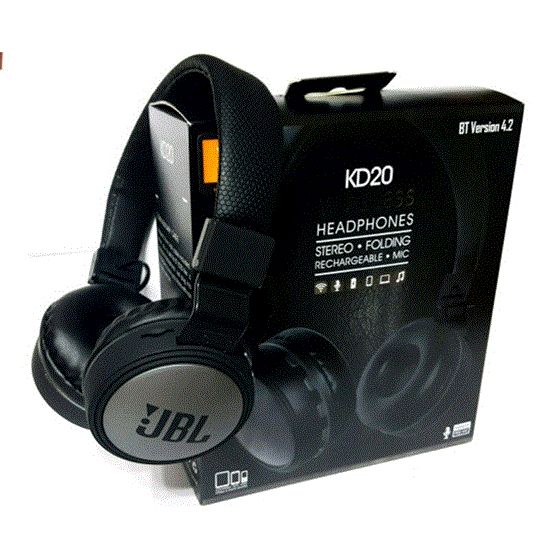 تصویر  هدفون جی بی ال مشکی مدل JBL wireless Headphone KD20