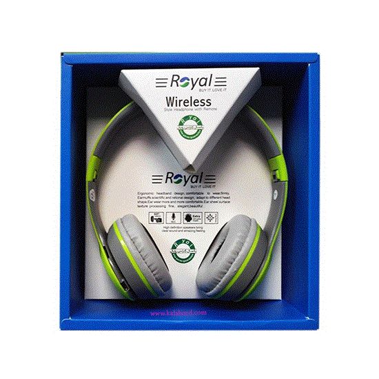 تصویر  هدفون رویال سبز مدل ROYAL wireless Headphone RH-812