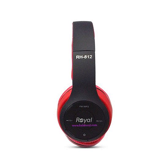 تصویر  هدفون رویال قرمز مدل ROYAL wireless Headphone RH-812