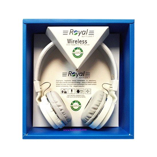 تصویر  هدفون رویال سفید مدل ROYAL wireless Headphone RH-813