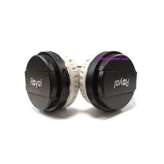تصویر  هدفون رویال مشکی مدل ROYAL wireless Headphone RH-813