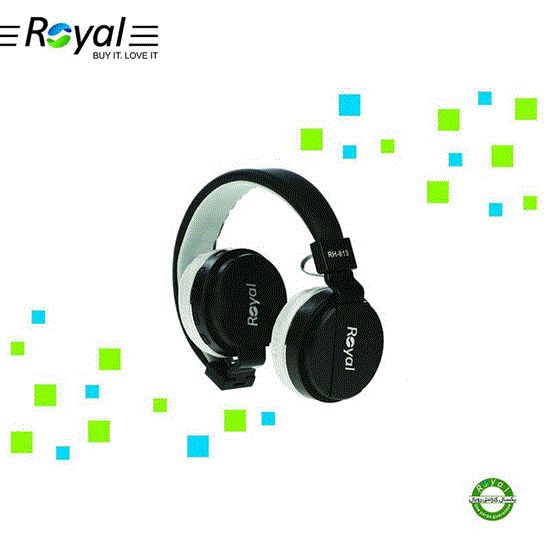 تصویر  هدفون رویال مشکی مدل ROYAL wireless Headphone RH-813