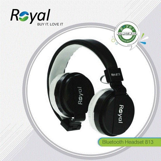 تصویر  هدفون رویال مشکی مدل ROYAL wireless Headphone RH-813