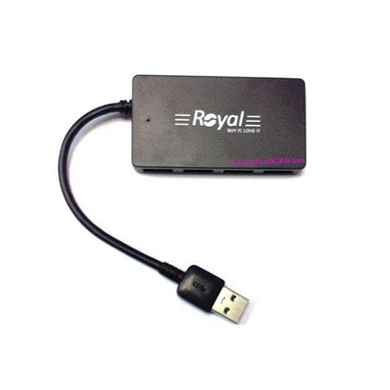 تصویر  هاب 4 پورت رویال مدل Royal usb 3 Hub RH3-413