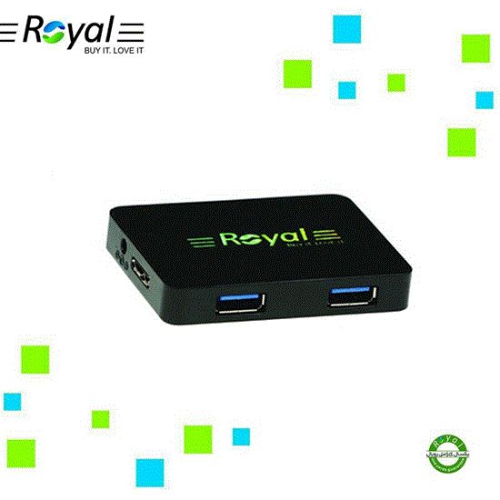 تصویر  هاب 4 پورت رویال مدل Royal usb 3 Hub RH3-414