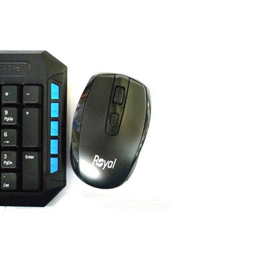 تصویر  کیبرد و موس بیسیم رویال مدل KMW-400