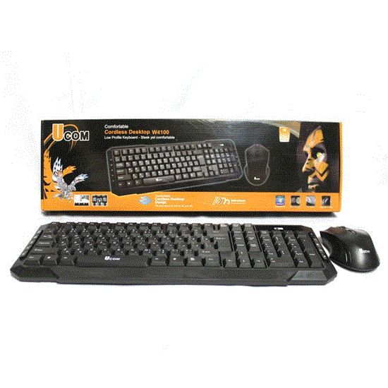 تصویر  کیبرد و موس وایرلس یوکام W4100