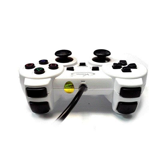 تصویر  دسته بازی تک شوکدار سفید ونوس ps2