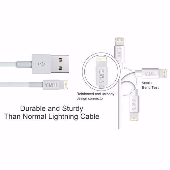 تصویر  کابل USB آیفون K-NET PLUS 1.2M