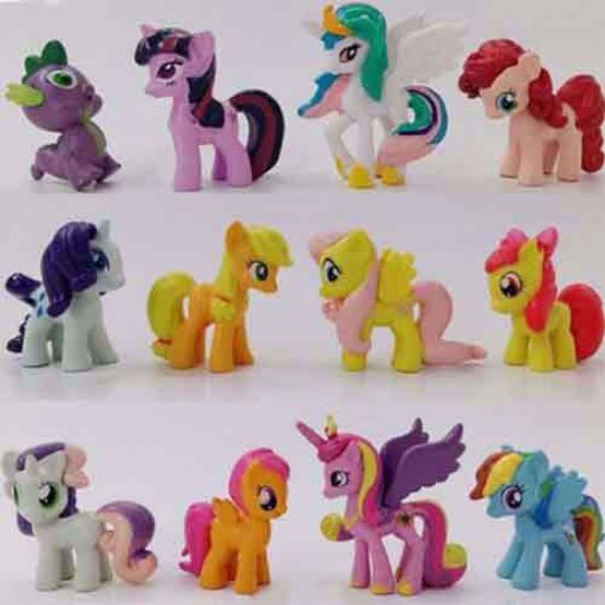 عروسک فیگور پونی بزرگ 12 عددی