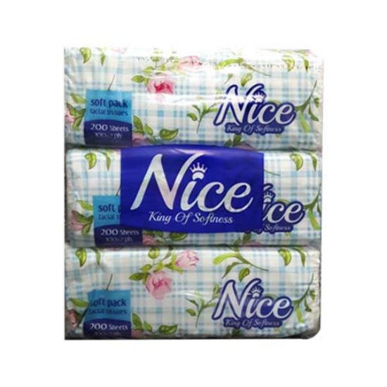 دستمال کاغذی 200 برگ نایس بسته 3 عددی