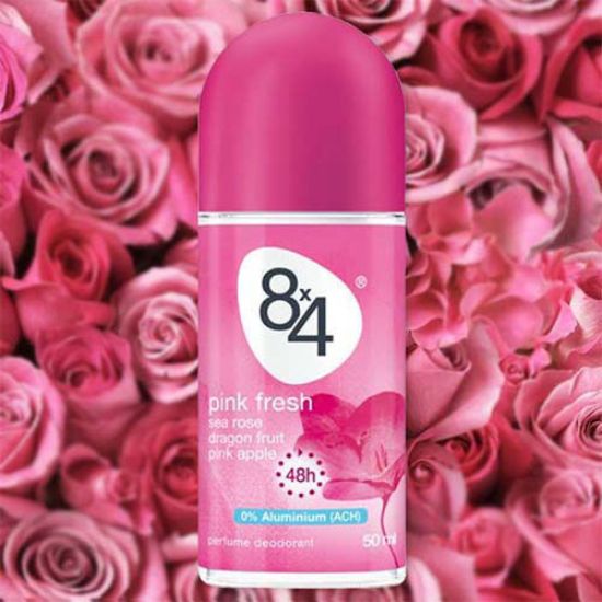 مام رول ضد تعریق زنانه 8x4 مدل Pink Fresh حجم 50 میلی لیتر