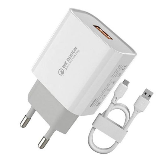 تصویر  شارژر دیواری مکس اسپید مدل WP-U57 به همراه کابل تبدیل Micro USB