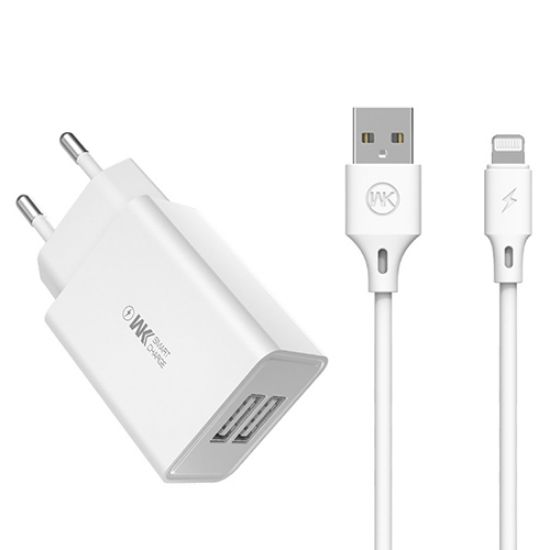 تصویر  شارژر دیواری مکس اسپید مدل WP-U56 به همراه کابل تبدیل Lightning