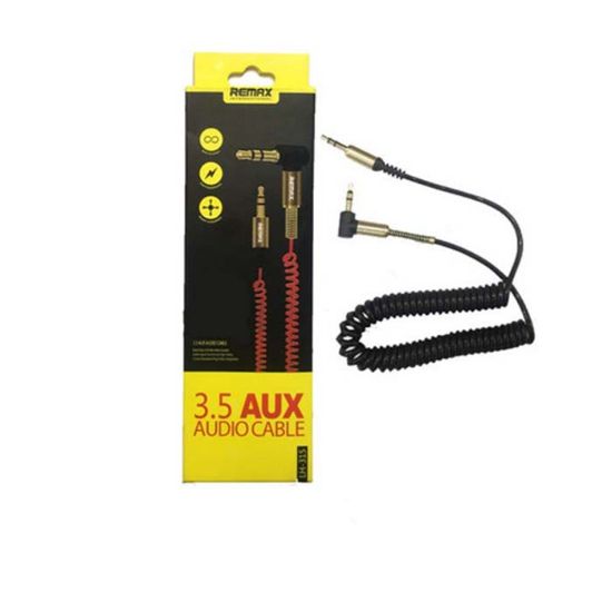 تصویر  کابل AUX ریمکس مدل فنری طول 1.8 متر رنگ سفید