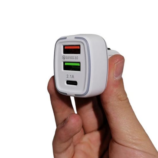 تصویر  شارژر فندکی V-SMART مدل VS-19 رنگ سفید
