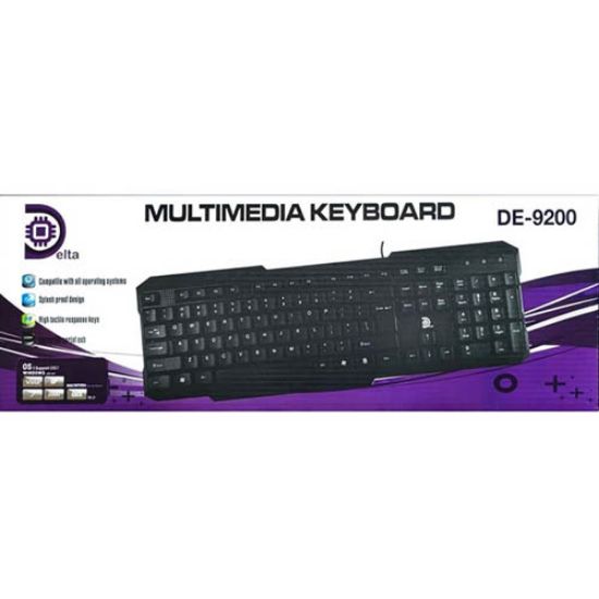 تصویر  کیبورد مولتی مدیا دلتا مدل Delta DE-9200