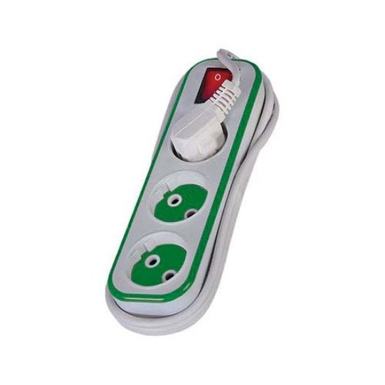 Picture of چندراهی برق دینا مدل D3000 طول 1.8 متر سفید سبز