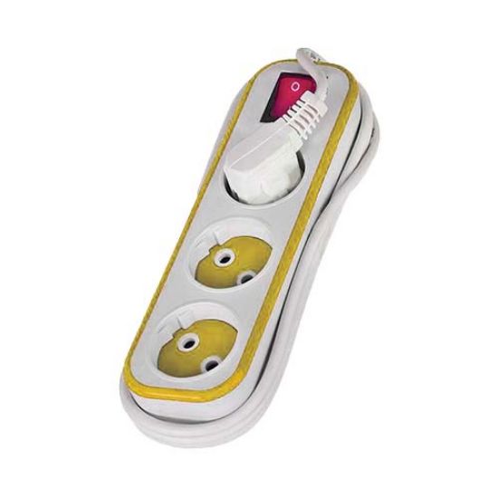 Picture of چندراهی برق دینا مدل D3000 طول 1.8 متر سفید زرد