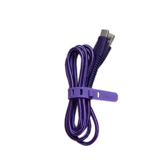 تصویر  کابل USB به USB-C بیاند مدل BUC-301 رنگ بنفش-پک ناسالم
