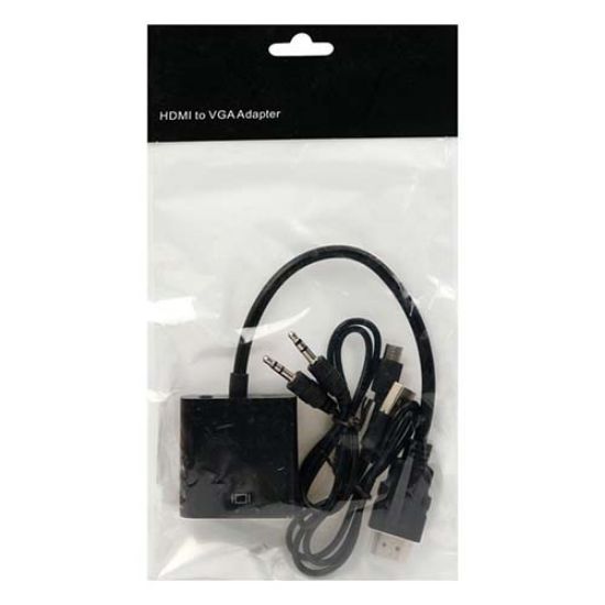 تصویر  تبدیل HDMI به VGA مناسب PS4 (با برق و صدا)
